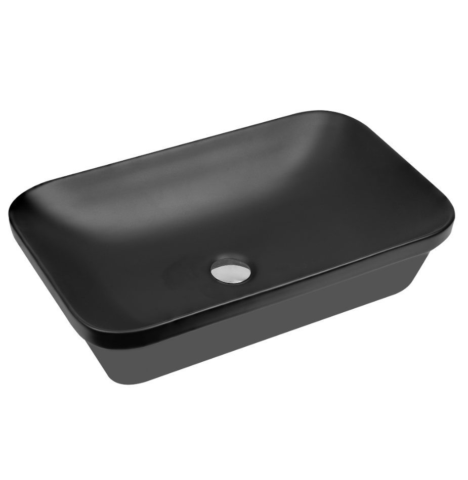 Black Matte Wide Rectangle