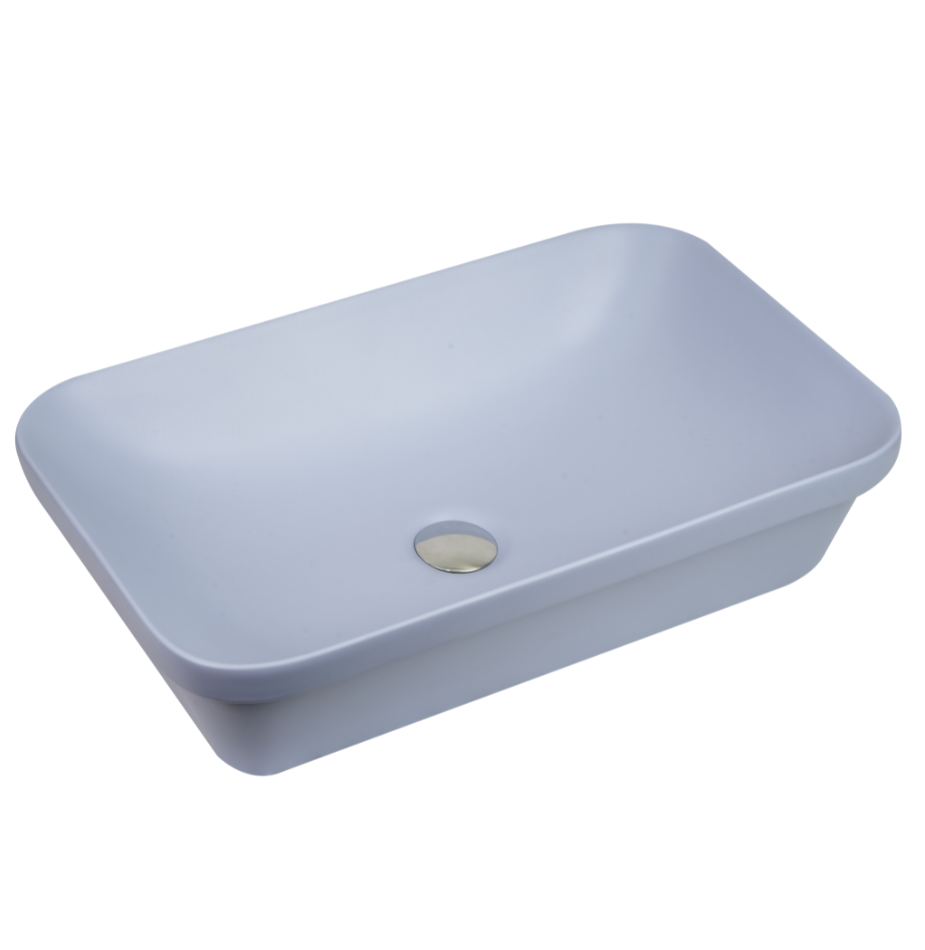 “Light Blue Matte Rectangle