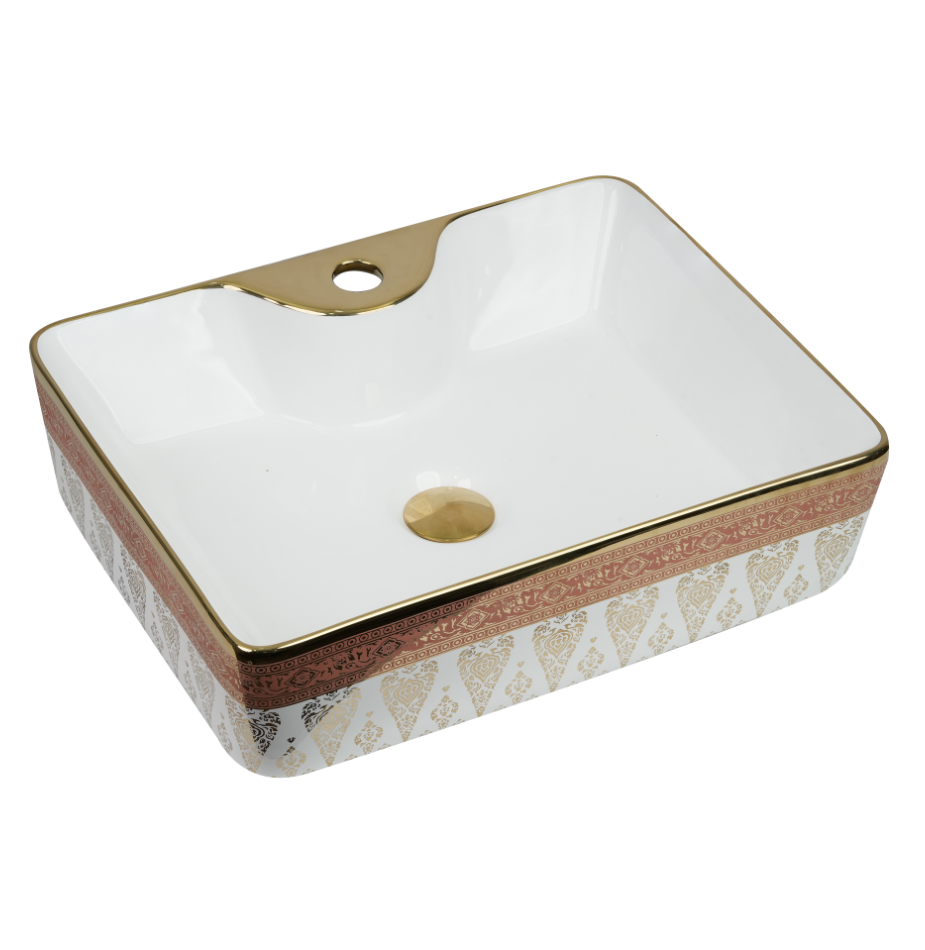White & Pink Rectangle