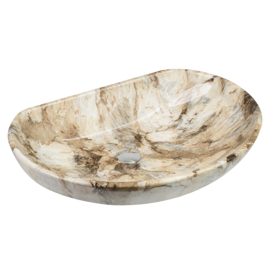 Brown Statuario Half-Oval