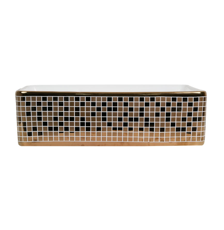 Square Marble Basin with Hole